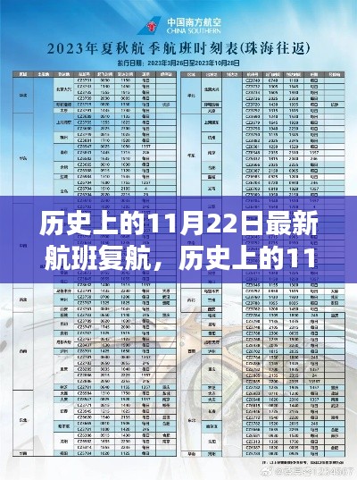 历史上的11月22日,新航班复航里程碑及其深远影响探讨